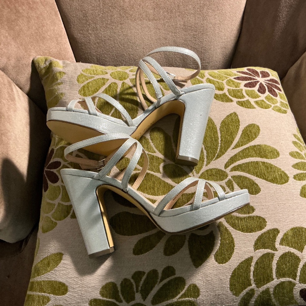 Nina Shoes:  Sammy-True, Silver-Reflec Suede, 9M